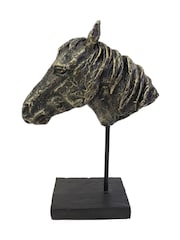 Libra Interiors Bronze Bay Horse Head Sculpture - Image 2 of 5