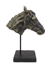 Libra Interiors Bronze Bay Horse Head Sculpture - Image 3 of 5
