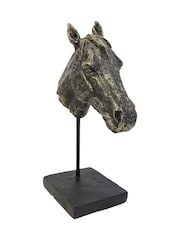 Libra Interiors Bronze Bay Horse Head Sculpture - Image 4 of 5