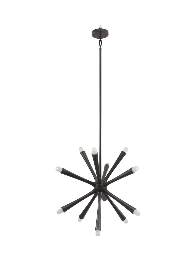 Libra Interiors Black Arren 11 Arm Chandelier - Image 2 of 2 Libra Interiors Black Arren 11 Arm Chandelier - Image 2 of 2