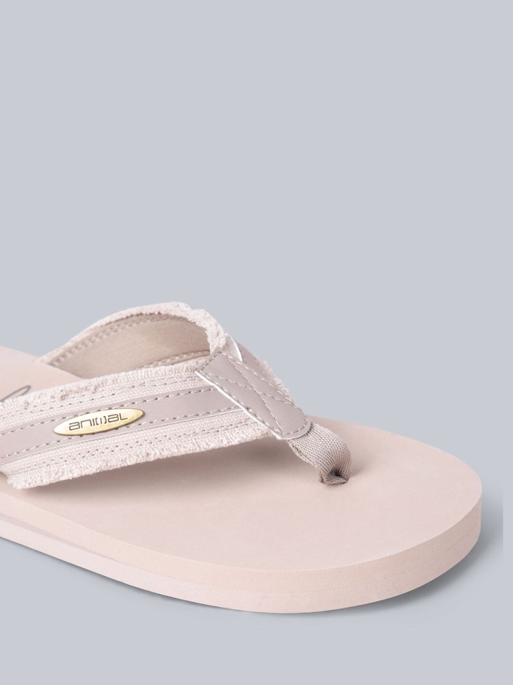 Animal Brown Womens Tidal Flip Flops - Image 4 of 4