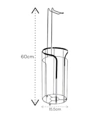 Showerdrape Chrome Dante Floor Caddy and Toilet Roll Holder - Image 4 of 4