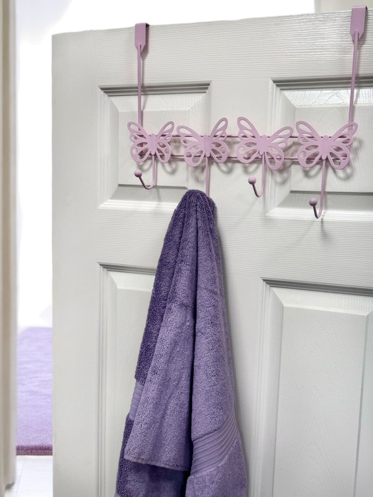 Showerdrape Set of 2 Butterflies Over Door Storage Hooks - Imagem 1 de 4