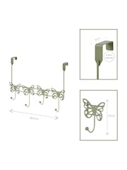 Showerdrape Set of 2 Butterflies Over Door Storage Hooks - Imagem 3 de 4