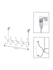 Showerdrape Set of 2 Chrome Waves Over Door Storage Hooks - Image 3 of 4