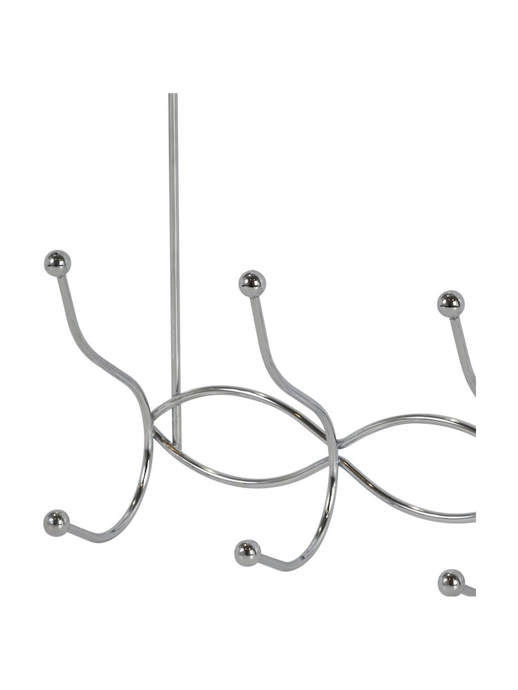 Showerdrape Set of 2 Chrome Waves Over Door Storage Hooks - Image 4 of 4