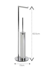 Showerdrape Chrome Belgravia Toilet Roll Holder & Toilet Brush - Image 2 of 2