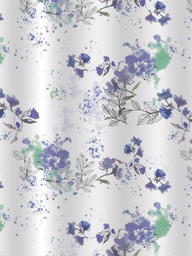 Showerdrape White Bouquet Floral Shower Curtain - Image 2 of 3 Showerdrape White Bouquet Floral Shower Curtain - Image 2 of 3