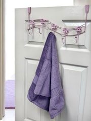 Showerdrape Set of 2 Pink Flowers Over Door Storage Hooks - Image 1 of 4