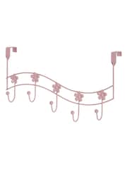Showerdrape Set of 2 Pink Flowers Over Door Storage Hooks - Image 4 of 4
