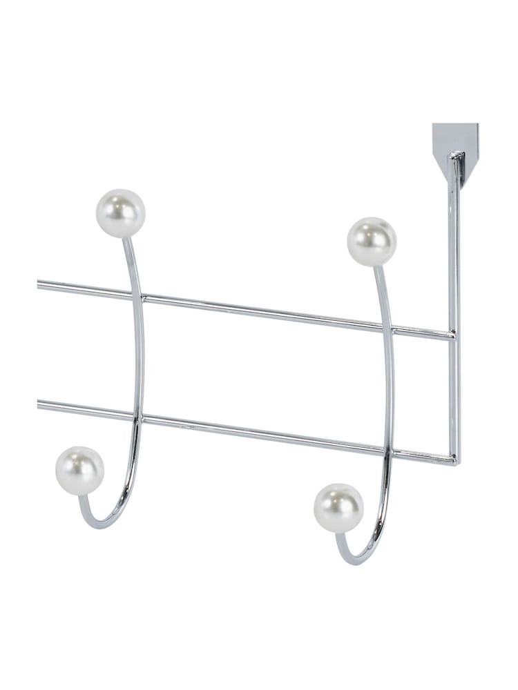 Showerdrape Set of 2 White Akoya Over Door Storage Hooks - Image 4 of 4 Showerdrape Set of 2 White Akoya Over Door Storage Hooks - Image 4 of 4