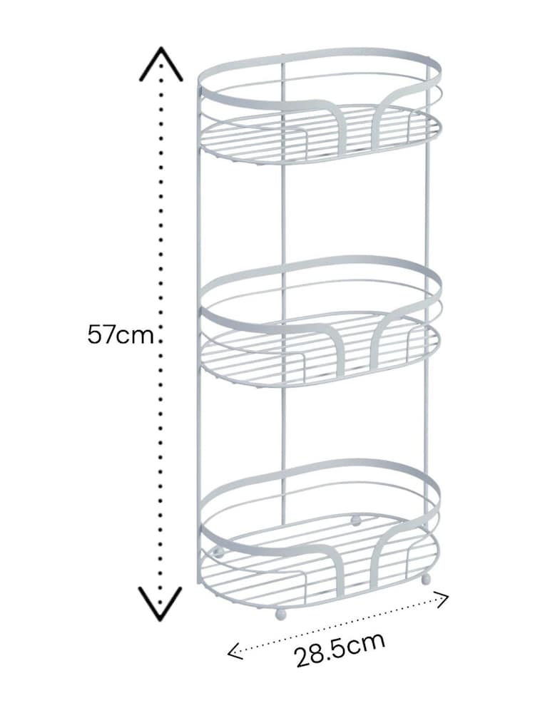 Showerdrape White Dante Freestanding Floor Caddy - Image 2 of 2
