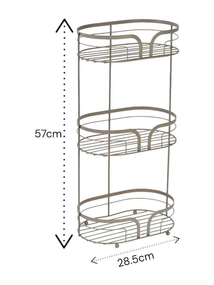 Showerdrape Beige Dante Freestanding Floor Caddy - Image 2 of 2