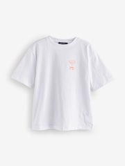 Mint Velvet White Relaxed Cocktail Club T-Shirt - Image 1 of 4