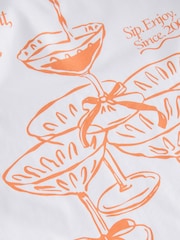 Mint Velvet White Relaxed Cocktail Club T-Shirt - Image 4 of 4