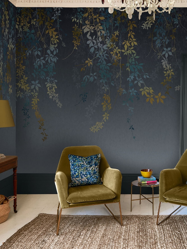 Clarissa Hulse Indigo A4 Sample Virginia Creeper Mural - Image 1 of 3 Clarissa Hulse Indigo A4 Sample Virginia Creeper Mural - Image 1 of 3