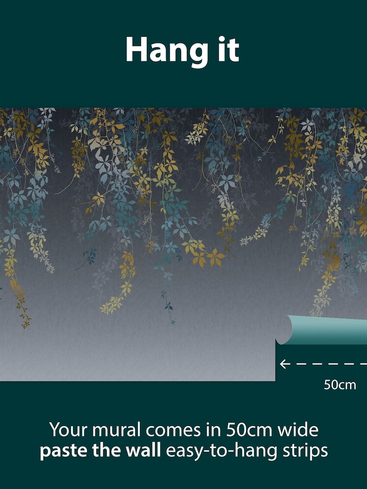 Clarissa Hulse Indigo A4 Sample Virginia Creeper Mural - Image 2 of 3 Clarissa Hulse Indigo A4 Sample Virginia Creeper Mural - Image 2 of 3
