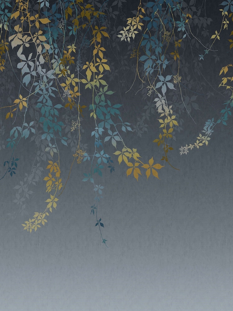 Clarissa Hulse Indigo A4 Sample Virginia Creeper Mural - Image 3 of 3 Clarissa Hulse Indigo A4 Sample Virginia Creeper Mural - Image 3 of 3