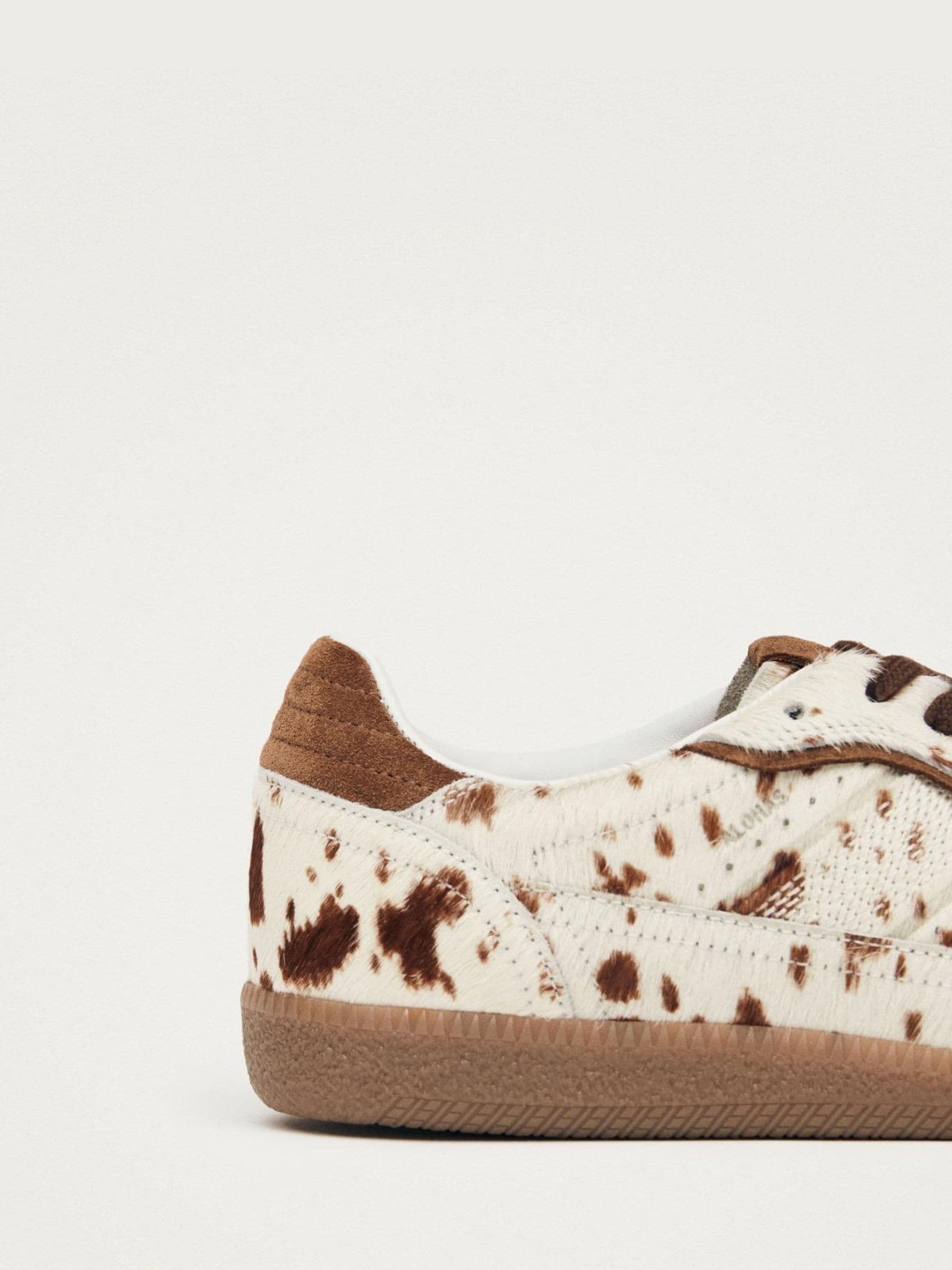 Buy Alohas Animal Tb 56 Cow Print Leather Trainers from the