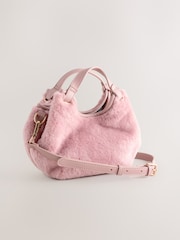 Pink Faux Fur Cross-Body Bag - Image 1 of 5