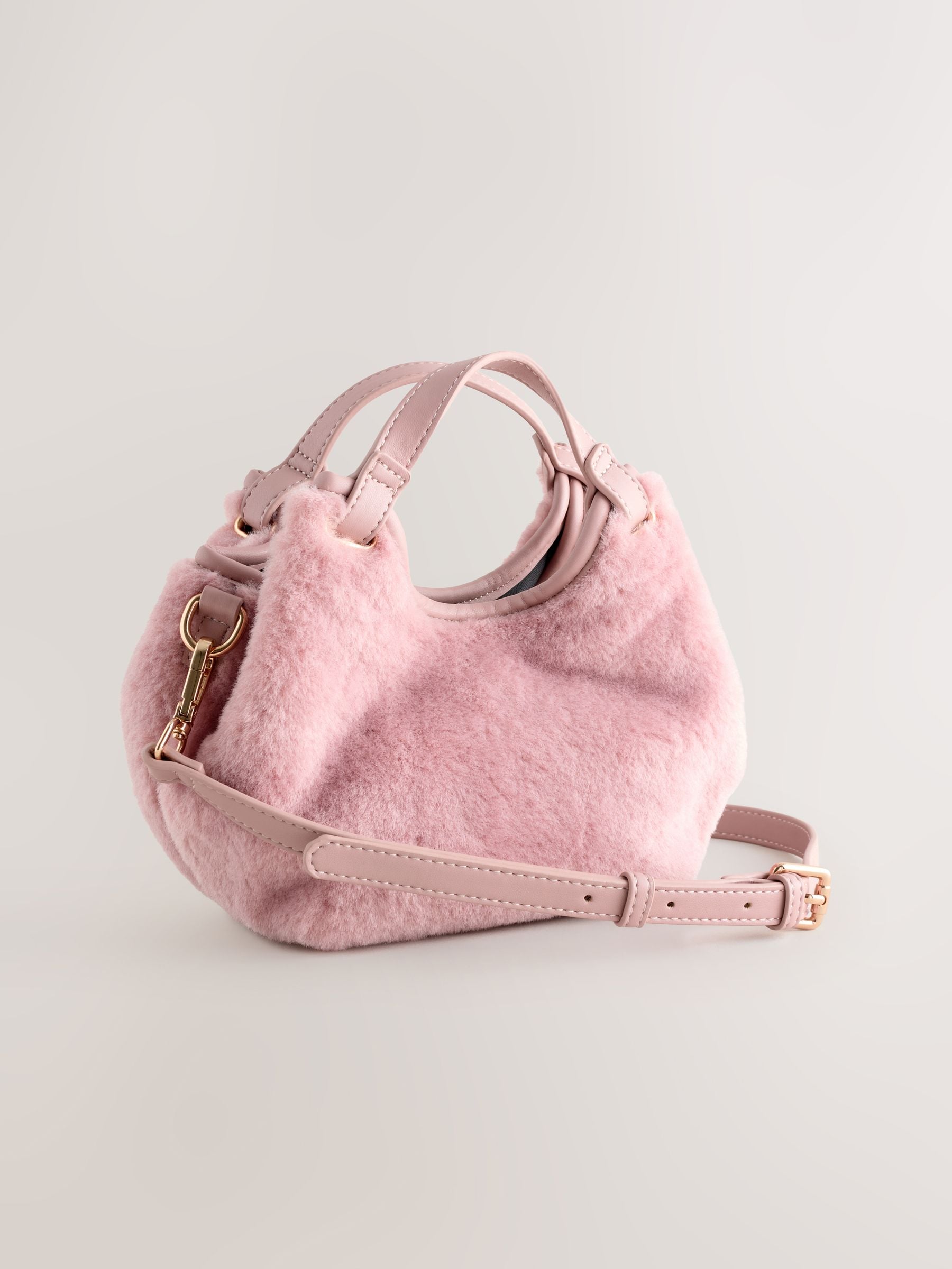 Buy Pink Faux Fur Cross-Body Bag from Next USA