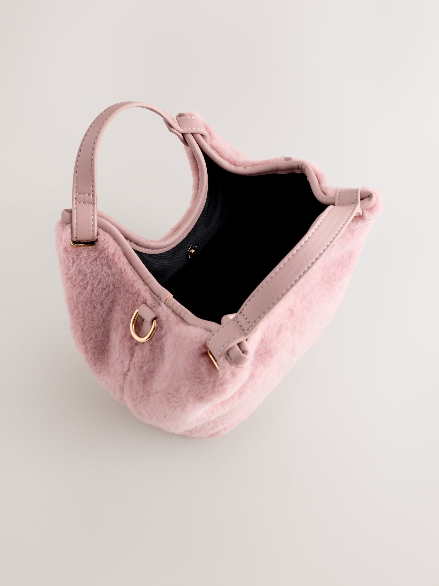 Buy Pink Faux Fur Cross-Body Bag from Next USA