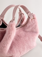Pink Faux Fur Cross-Body Bag - Image 4 of 5