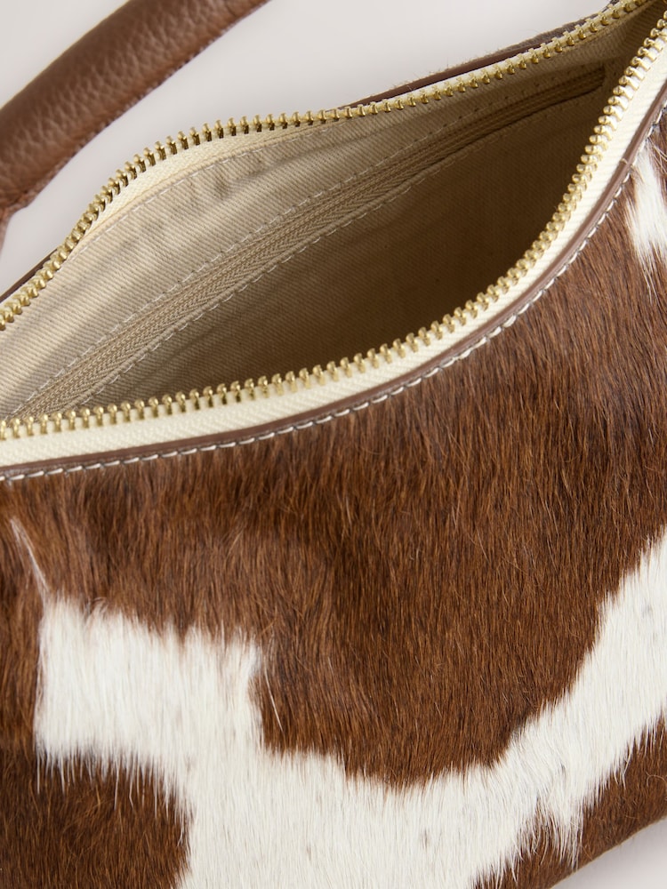 Animal Leather Scooped Hand Held Bag - Image 10 of 10