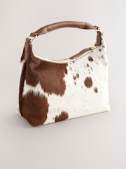 Animal Leather Scooped Hand Held Bag - Image 2 of 6