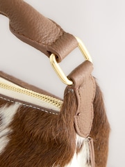 Animal Leather Scooped Hand Held Bag - Image 3 of 6
