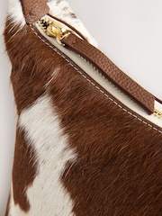 Animal Leather Scooped Hand Held Bag - Image 4 of 6