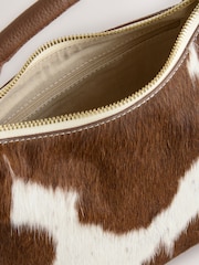 Animal Leather Scooped Hand Held Bag - Image 5 of 6