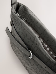 Grey Faux Suede Cross Body Bag - Image 5 of 5