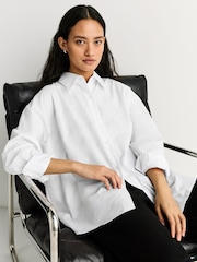 HUGO Animal Elisana All-Over Logo Oversize Shirt - Image 3 of 6