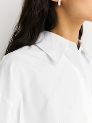 HUGO Animal Elisana All-Over Logo Oversize Shirt - Image 5 of 6