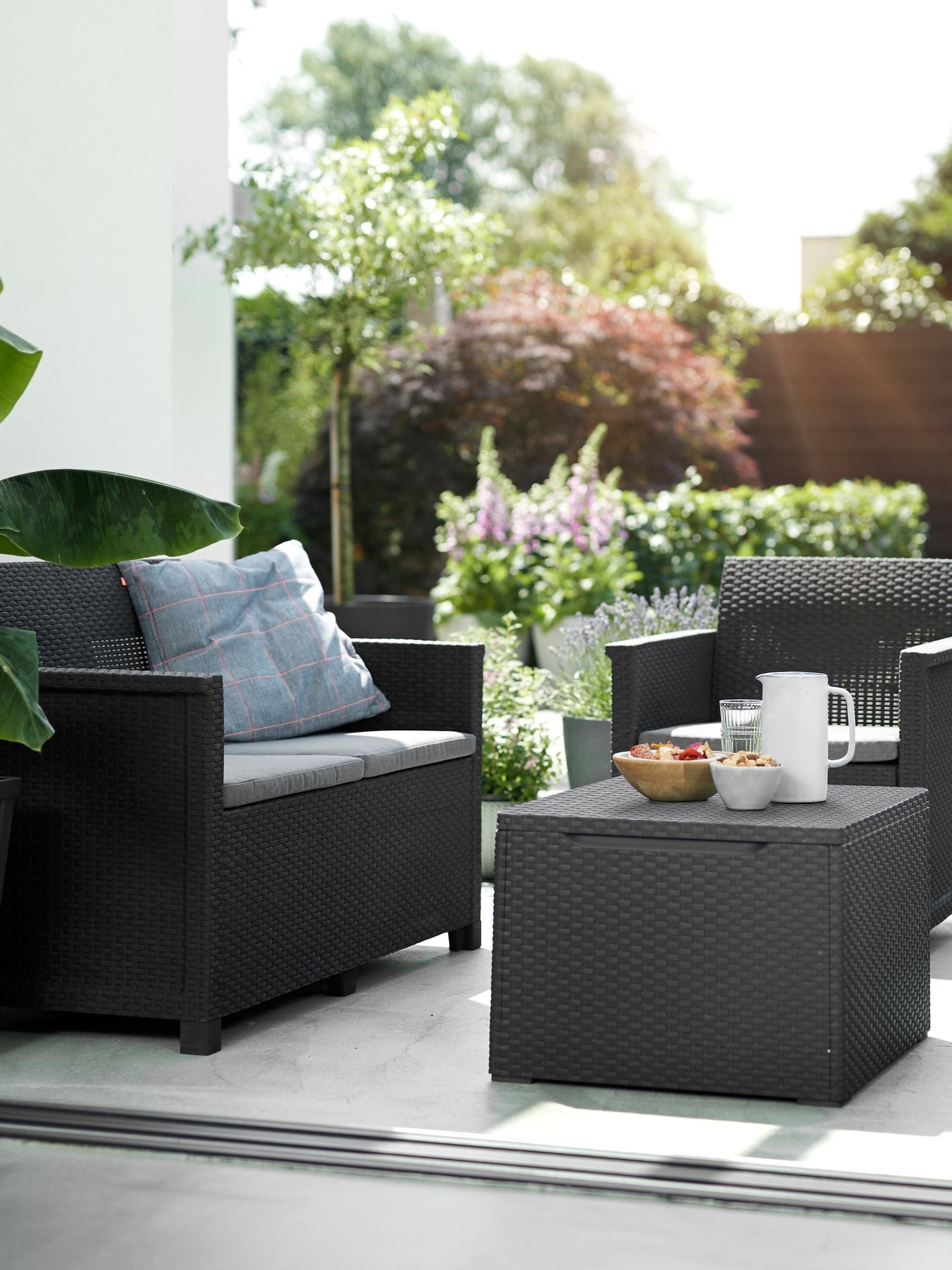 Wicker Keter Victoria Lounge Set Buy Keter Grey Emma Seater Lounge