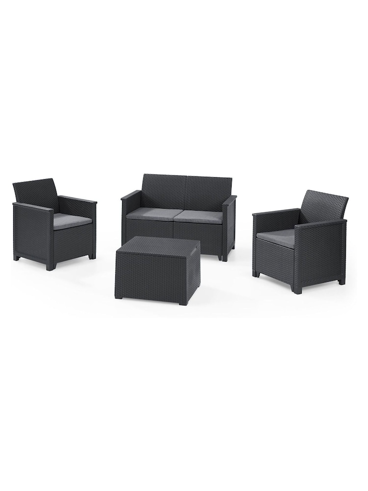 Keter Grey Emma 4 Seater Lounge Set - Image 2 of 6