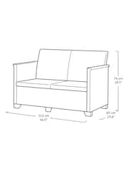 Keter Grey Emma 4 Seater Lounge Set - Image 6 of 6