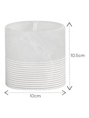 Showerdrape Frost Onyx White Bianco Striped Toothbrush Holder - Image 2 of 3
