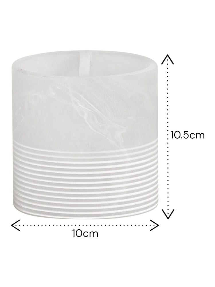 Showerdrape Frost Onyx White Bianco Striped Toothbrush Holder - Image 2 of 3