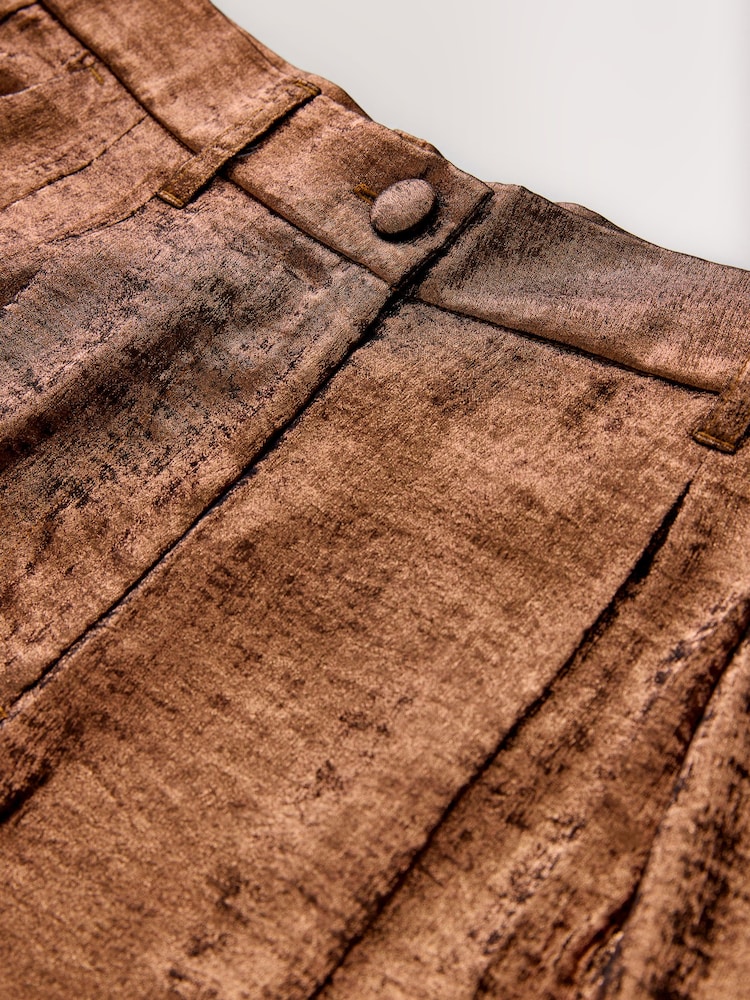 Bronze - Metallic Super Wide Trousers - Bild 2 von 3 Bronze - Metallic Super Wide Trousers - Bild 2 von 3