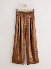 Bronze Metallic Super Wide Trousers - Image 4 of 6