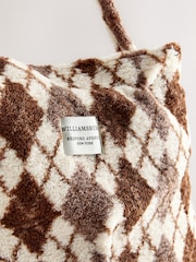 Chocolate Brown Borg Argyle Shoulder Bag - Image 6 of 10