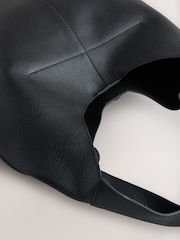 Black Leather Slouchy Shoulder Bag - Image 5 of 5
