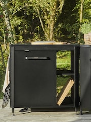 Kettler Black Outdoor Kitchen 1 Door with Shelf Table - Image 1 of 5