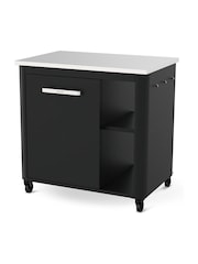Kettler Black Outdoor Kitchen 1 Door with Shelf Table - Image 2 of 5