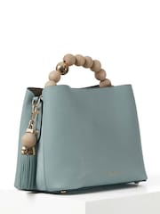 Luella Grey Demi Beaded Handle Cross-Body Tote Bag - Image 5 of 9
