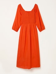 FatFace Adele Orange Midi Dress - Image 5 of 5