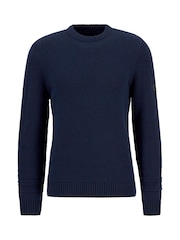 Barbour® International Blue Enfield Crew Neck Jumper - Image 4 of 5