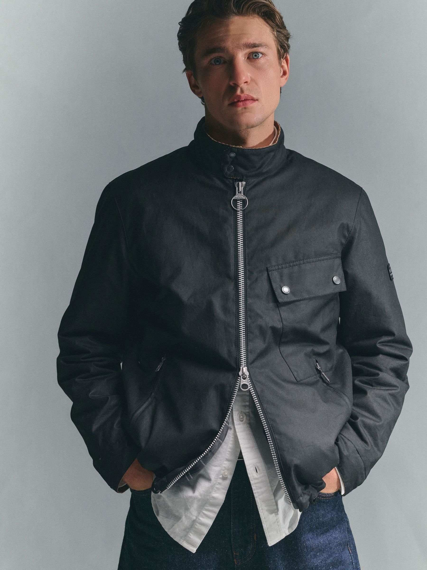 Buy Barbour International Black Chard Wax Jacket from Next Germany